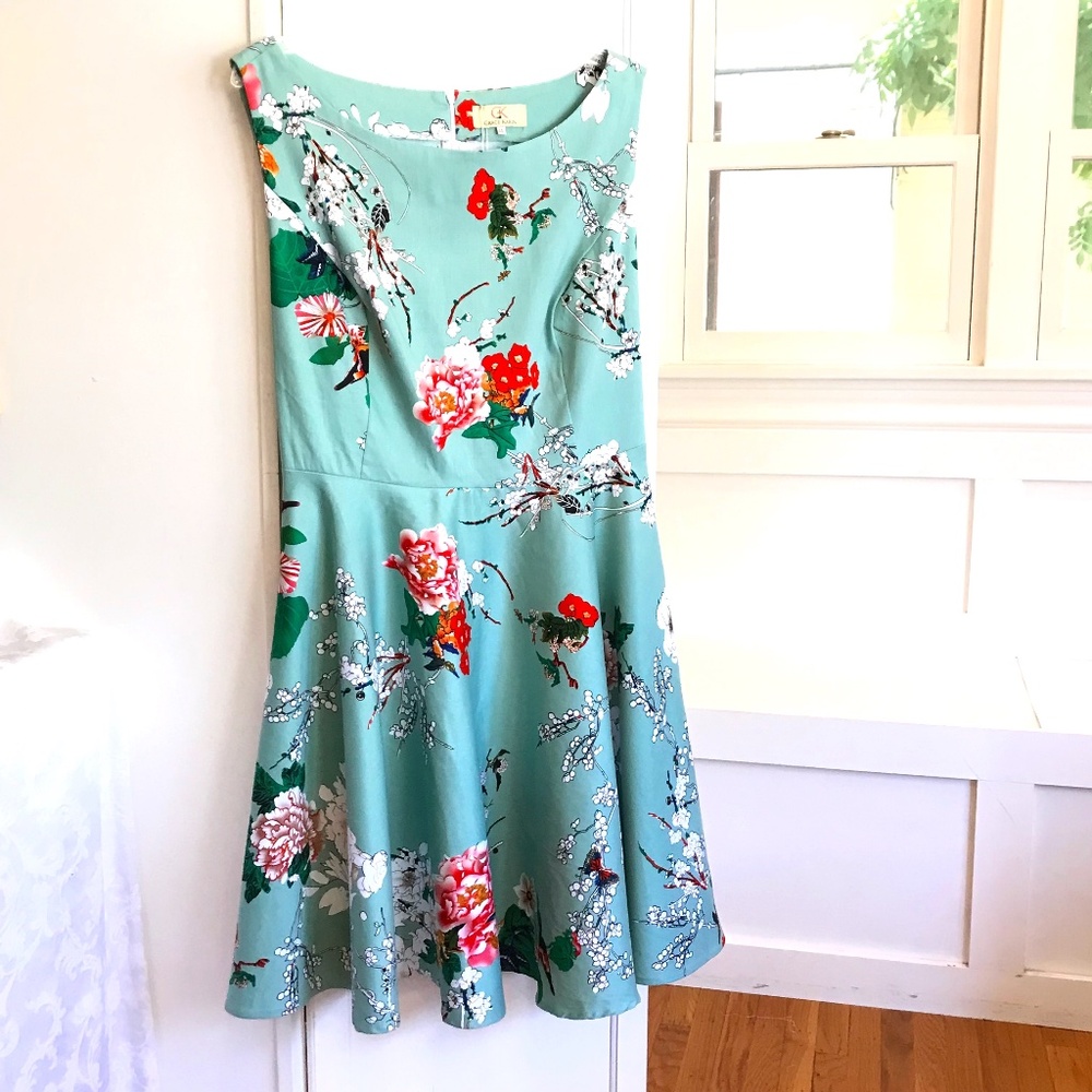 GRACE KARIN Cotton Floral Sleeveless Midi Dress NWT Women’s Plus Size 3X